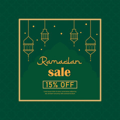 ramadan sale template 15 percent off.