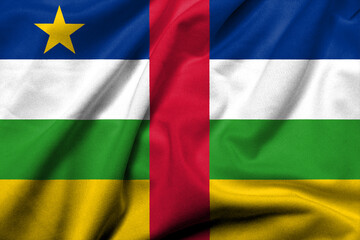 3D Flag of Central African Republic satin