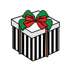 Isolated colored wrapped gift sketch icon Vector illustration