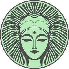 Green mayan emblem