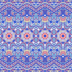 Vector seamless pattern Bohemian style mandala wallpaper