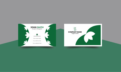 Modern Business Card Design. Flat design vector Abstract Creative. Personal Visiting card with company logo. vector Illustrator.