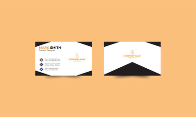 Modern Business Card Design. Flat design vector Abstract Creative. Personal Visiting card with company logo. vector Illustrator