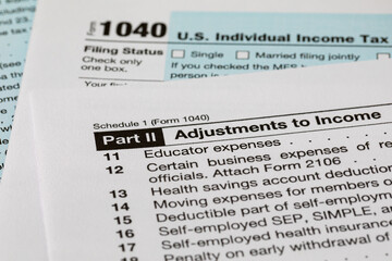 Educator expenses deduction on form for federal income tax return and calculator. Federal tax...