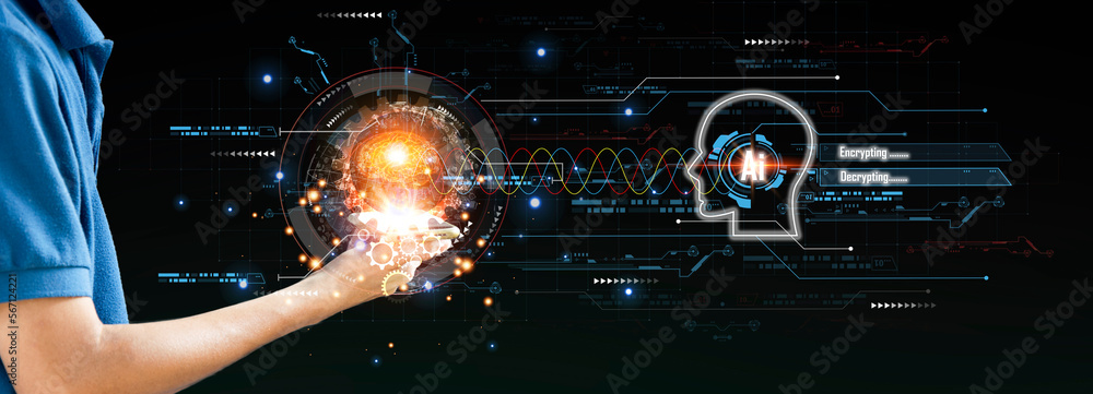 Poster concept, system development, artificial intelligence to be able to interact with humans