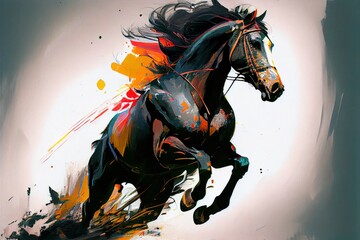 A portrait of a horse, Generative AI
