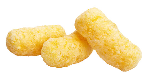 Delicious sweet corn sticks cut out