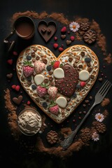 Fototapeta na wymiar Valentine's Day Baked Confectionary