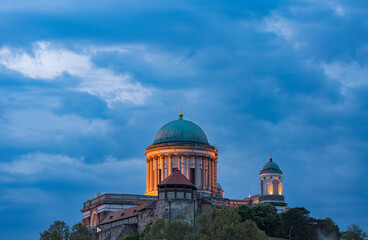Esztergom basilica, Hungary at night