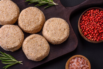 Raw falafel, a traditional oriental dish with spices and herbs