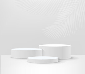 Realistic Podium And White Background