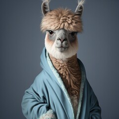 alpaca in pajama made with Generative AI