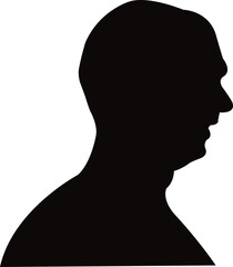 a man head silhouette vector