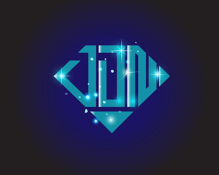 DDN Logo letter monogram with diamond shape design template.
