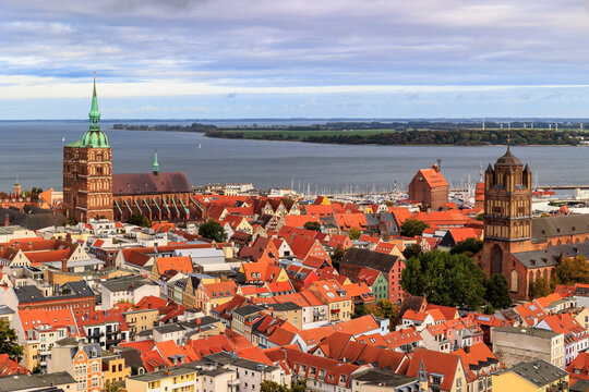 Blick &uuml;ber die Hansestadt Stralsund