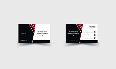 double sided professional, business card design vector file illustrator print layout 
