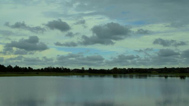 Timelapse of Clouds Over a Lake