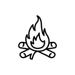 camp Fire. editable vector. chart icon.
