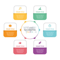 Creative concept for infographic element vector 6 options, steps, list, process. Abstract elements of graph, diagram with steps, options, parts or processes, timeline infographics, workflow or chart.