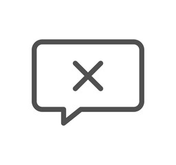 Fototapeta premium Reject related icon outline and linear vector.