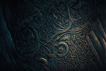 Old nordic texture background - Nordic vintage textures series - norse texture background wallpaper created with Generative AI technology - obrazy, fototapety, plakaty