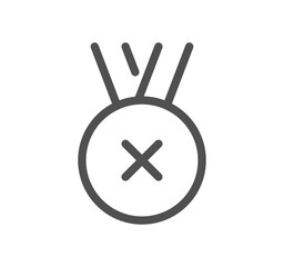 Fototapeta premium Reject related icon outline and linear vector.