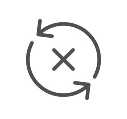 Reject related icon outline and linear vector.