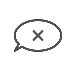Obraz premium Reject related icon outline and linear vector.