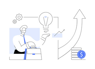 Sales plan for business abstract concept vector illustration.