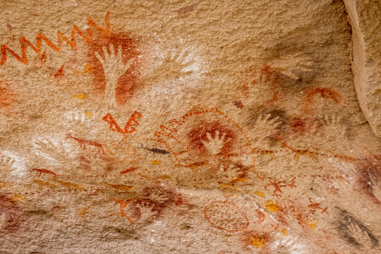Cave of Hands, Patagonia Argentina. Ancient rock art.