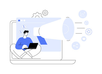 Advertising abstract concept vector illustration.