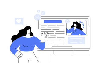 Online identity management abstract concept vector illustration.