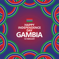 Gambia independence day vector template. African country public holiday.