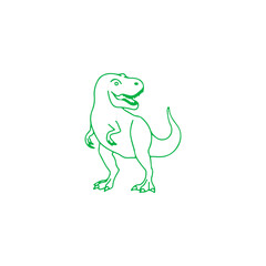 vector illustration of trex doodle concept