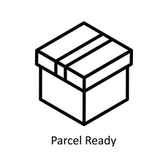 Parcel Ready Vector Outline icon for your digital or print projects. stock illustration