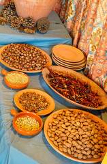 old eastern shop of spices and dried fruits ,