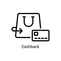 Fototapeta premium Cash back Vector Outline icon for your digital or print projects. stock illustration