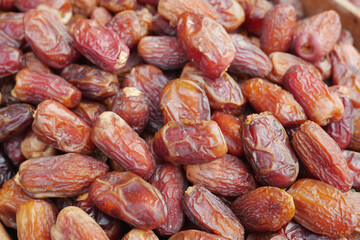  many date fruits display for sale at local market 