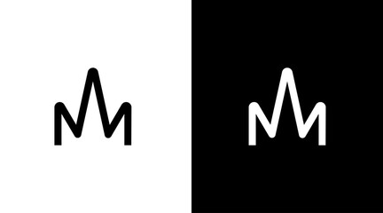 Obraz premium Crown vector logo royal monogram black and white icon illustration style Designs templates