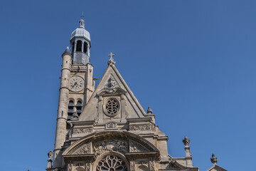 Church of Saint-Etienne-du-Mont (1624) in the Paris 5th arrondissement, near the Pantheon. Paris, France.