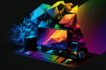 Illuminating Your Gaming with a Polygonal RGB Gaming Desk