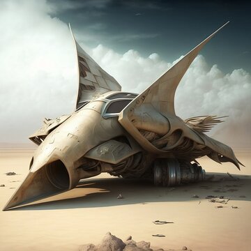 Futuristic war plane, background. Generate ai