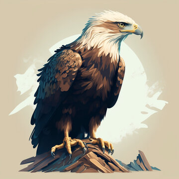 A beautiful illustration of an eagle 