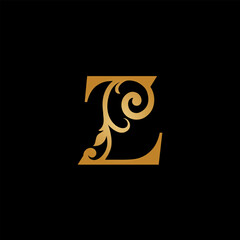vector illustration of letter Z for icon, symbol or logo. luxury logo initials Z 