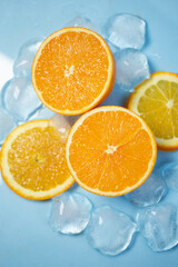 orange and ice