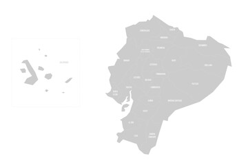 Ecuador political map of administrative divisions