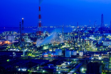 Obraz premium 三重県 四日市の工場夜景