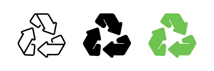 Recycling icon. An arrow that revolves endlessly Reuse concept Recycled. isolate on white background eps 10
