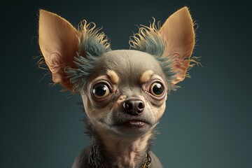 Weird Chihuahua Dog head Derpy
