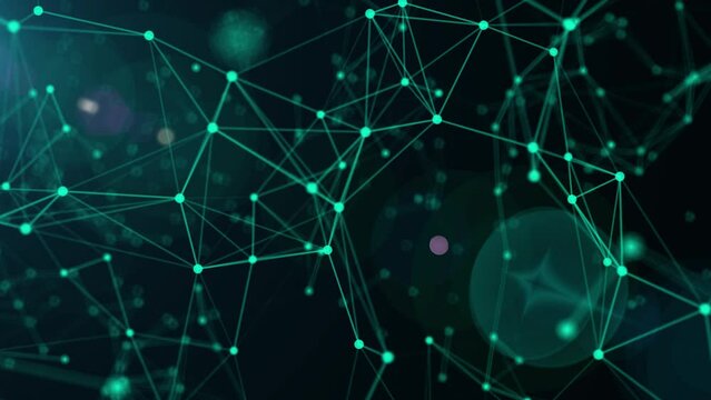 Chemistry atomic structure background nicely moving particles background dot particles connected with lines moving background 60fps 4k 